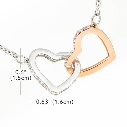 To My Sweet Daughter - Interlocking Hearts - Pendant Necklace