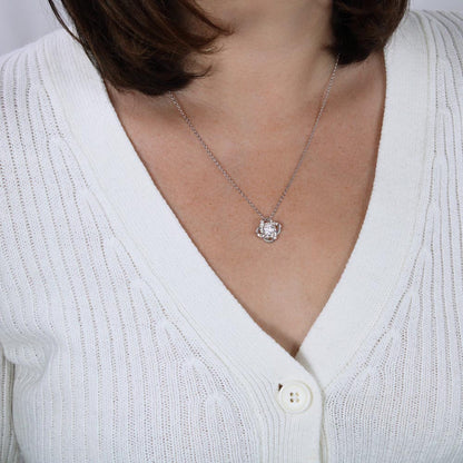 To My Boyfriend's Mom, Thank You for Raising a Solid Man - Knot Pendant Necklace - For Your Boyfriends Mom
