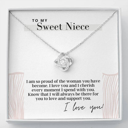 To My Sweet Niece -  Love Knot - Pendant Necklace - The Perfect Gift