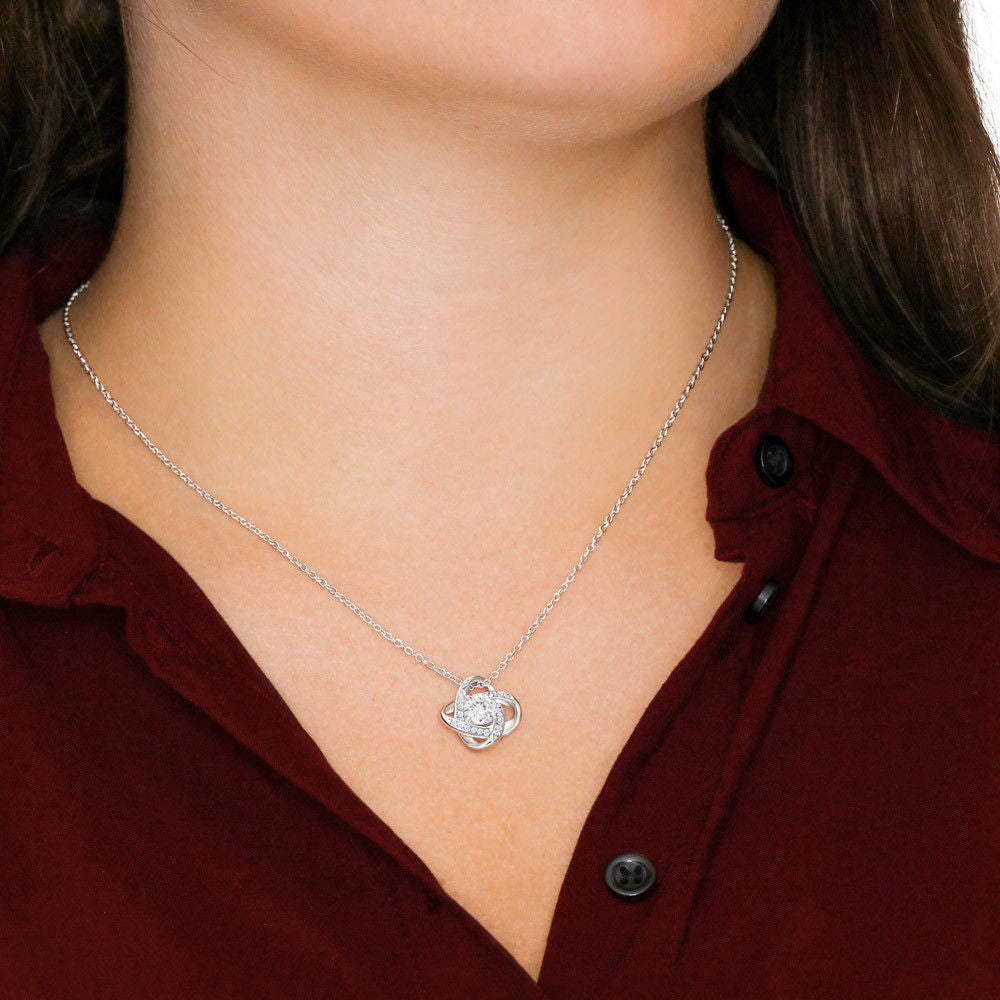 To Favorite Pickler, Stay Out of the Kitchen - Knot Pendant Necklace - The Perfect Pickleball Gift