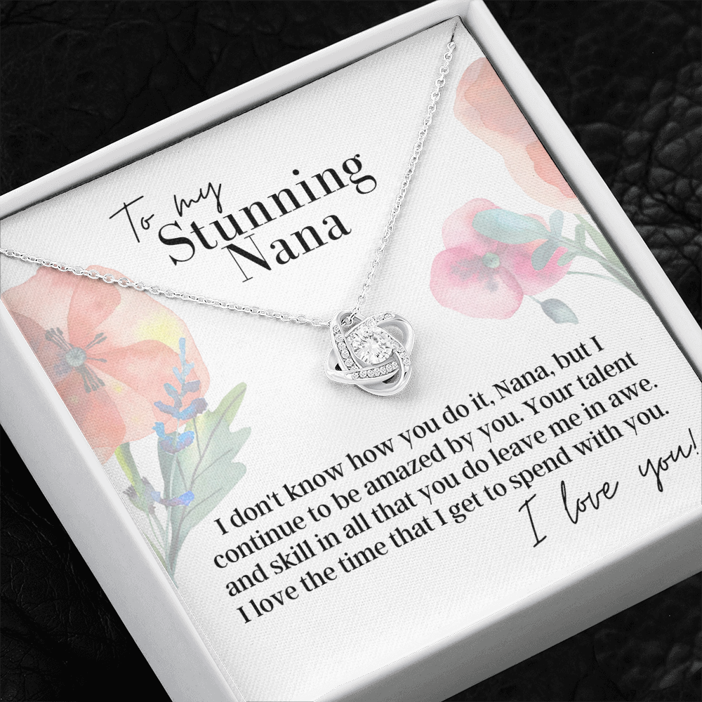 To My Stunning Nana - Love Knot Pendant Necklace - The Perfect Gift for Your Nana