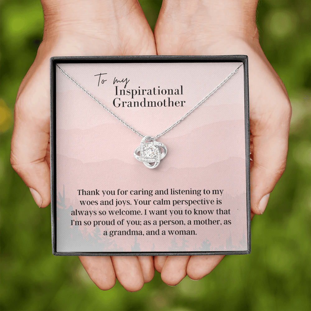 To My Inspirational Grandmother - Love Knot Pendant Necklace - The Perfect Gift for Your Grandmother