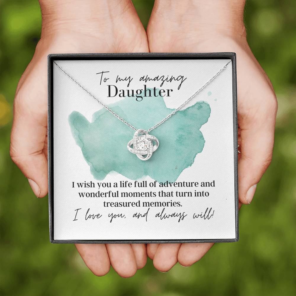 To My Amazing Daughter, I Love You - Love Knot - Pendant Necklace