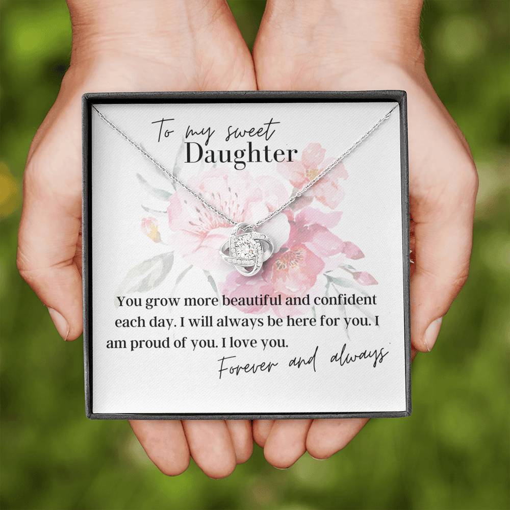 To My Sweet Daughter - Love Knot - Pendant Necklace