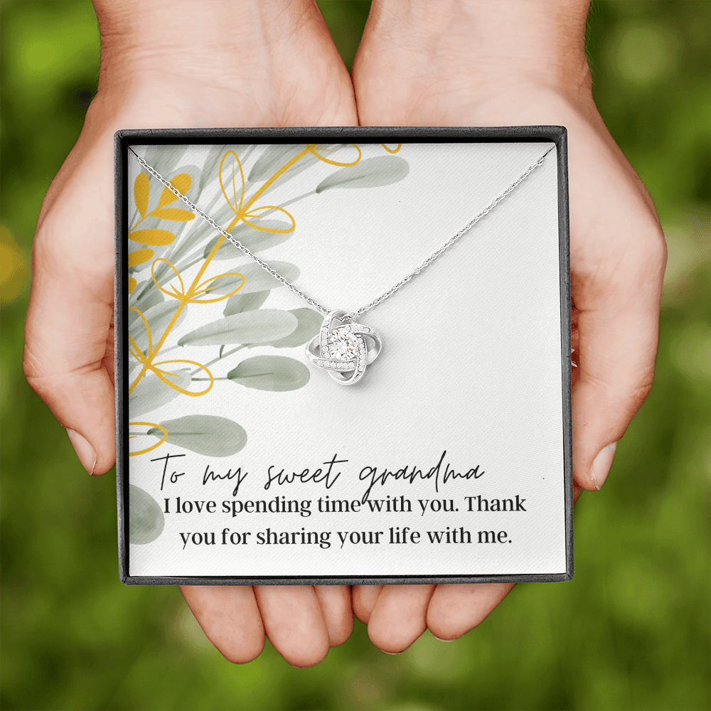 To My Sweet Grandma - Love Knot Pendant Necklace - The Perfect Gift for your Grandma