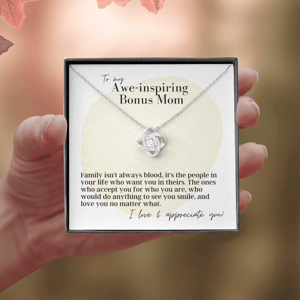 The Love Knot Necklace Bonus Mom Gift, Stepmom, Second Mom