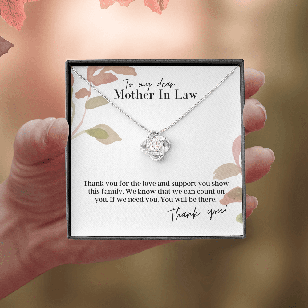 To My Dear Mother In Law - Love Knot Pendant Necklace - The Perfect Gift for Your Mother In Law
