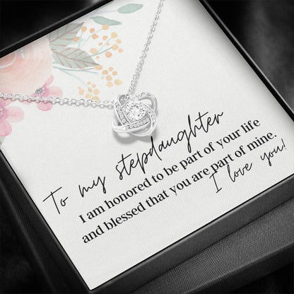 To My Step Daughter - Love Knot - Pendant Necklace