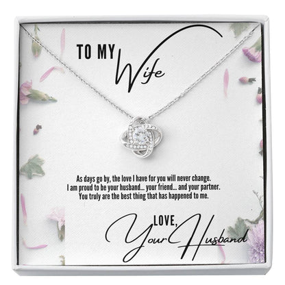 To My Wife - I Am Proud To Be Your Husband - Necklace