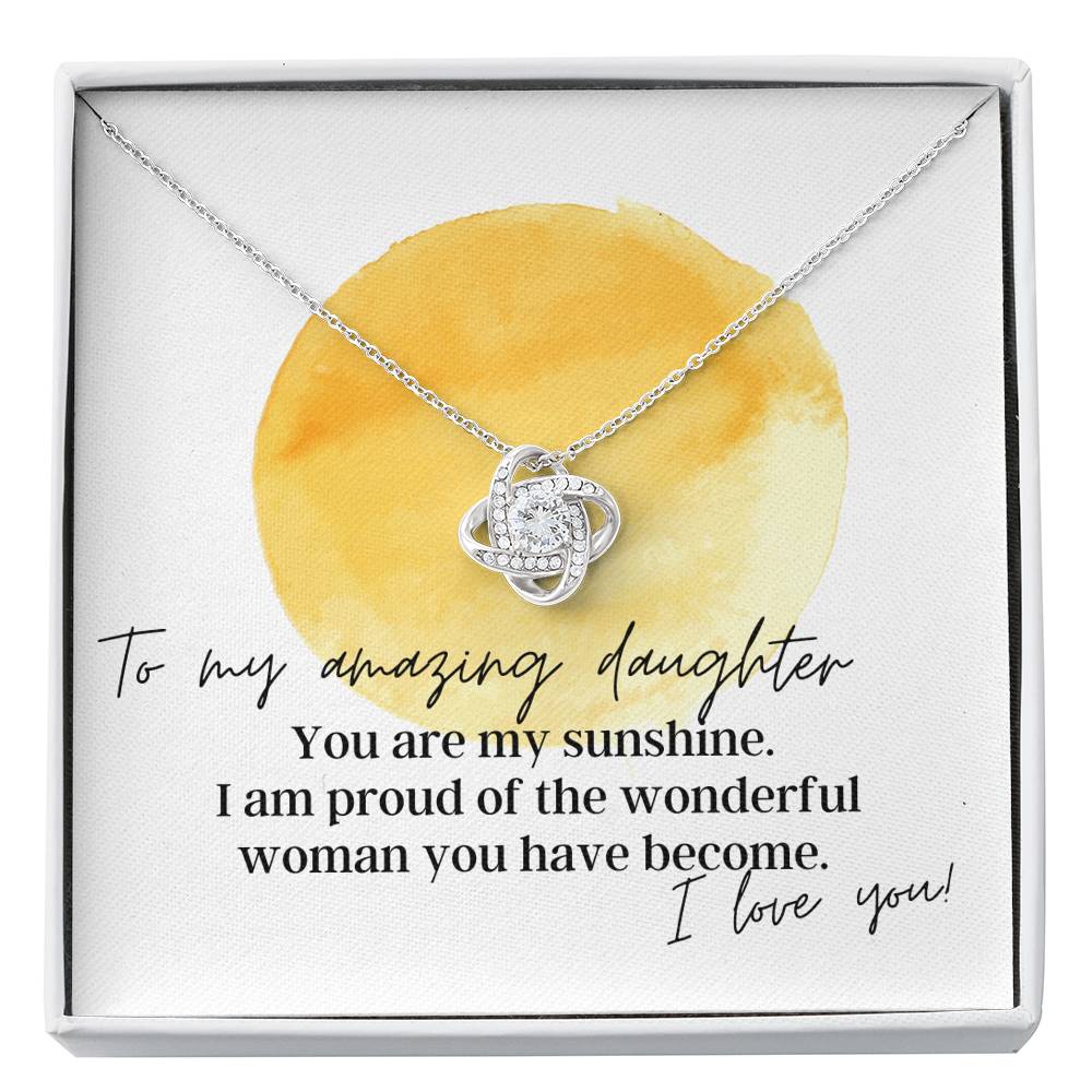 To My Amazing Daughter - Love Knot - Pendant Necklace