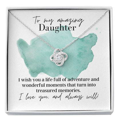 To My Amazing Daughter, I Love You - Love Knot - Pendant Necklace