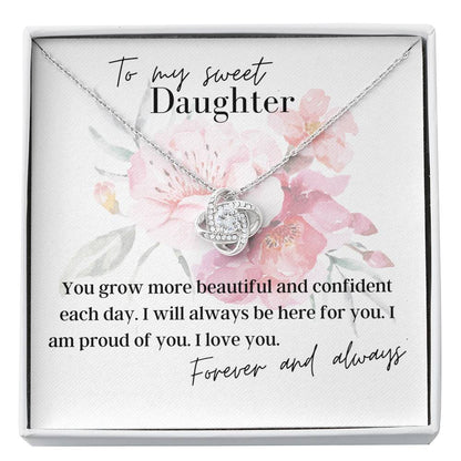 To My Sweet Daughter - Love Knot - Pendant Necklace