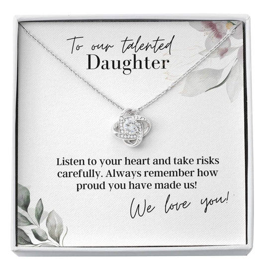 To Our Talented Daughter - Love Knot - Pendant Necklace