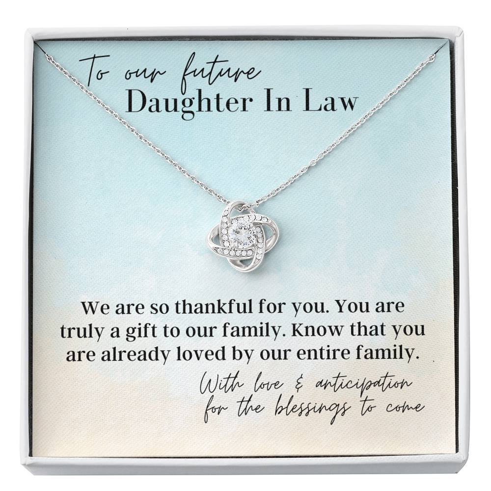 To Our Future Daughter In Law - Love Knot - Pendant Necklace