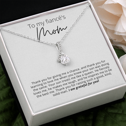 Thank You for Raising a Solid Man, To My Fiancé's Mom - Alluring Beauty Pendant Necklace - For Your Future Mother In Law, Gift for Groom's Mom