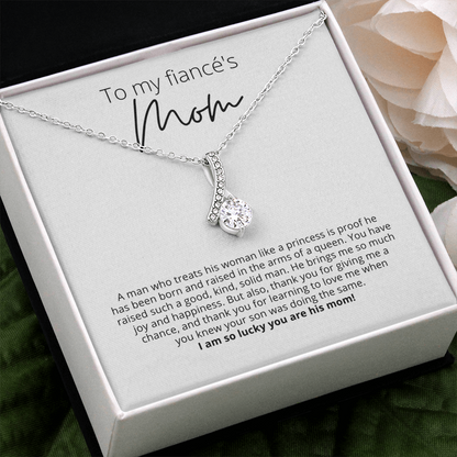 Thank You for Giving Me a Chance, To My Fiancé's Mom - Alluring Beauty Pendant Necklace - For Your Future Mother In Law, Gift for Groom's Mom