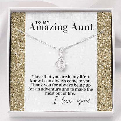 To My Amazing Aunt -  Alluring Beauty - Pendant Necklace - The Perfect Gift For Aunt