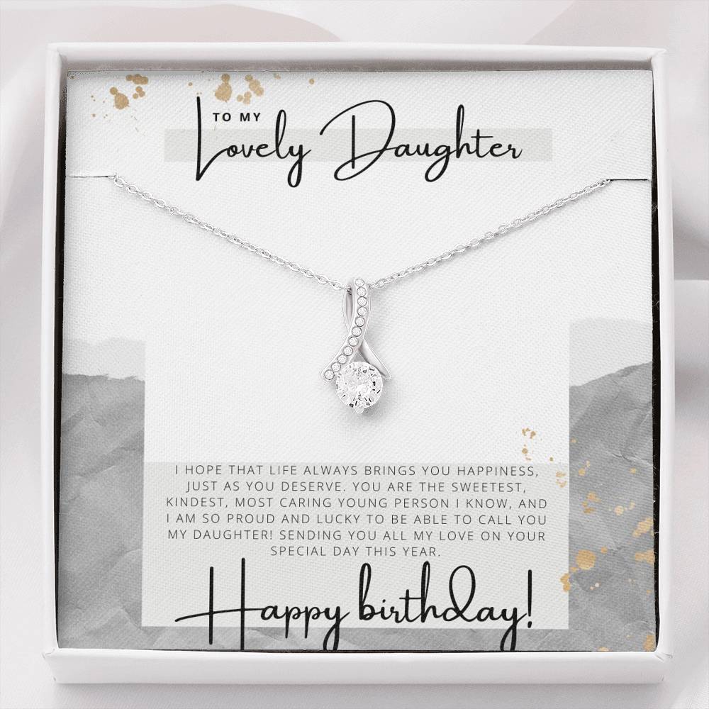 From Mom To My Lovely Daughter When The World Makes You Doubt Yourself  Interlocking Hearts Pendant Necklace | CubeBik