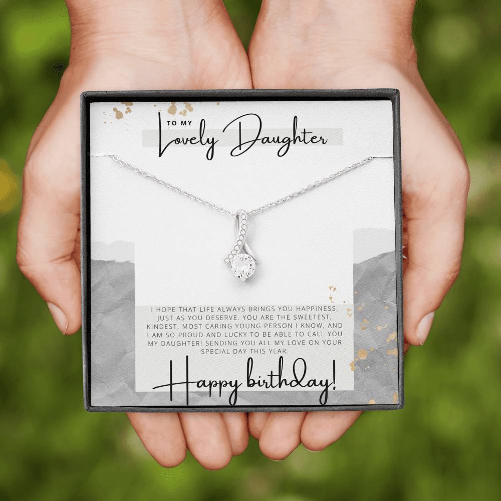 Amazon.com: To My Lovely Daughter, Gift For Daughter From Dad, Daughter Mom  Dad Necklace, Daughter Necklace, Birthday Gift To Daughter From Dad Unique  Gift Necklace for Birthday, Anniversary : Clothing, Shoes &