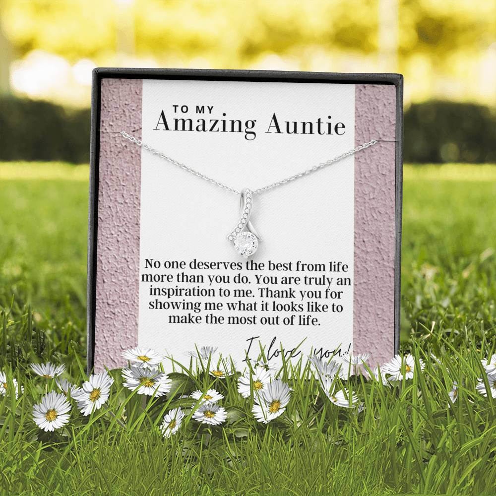 To My Amazing Auntie -  Alluring Beauty - Pendant Necklace - The Perfect Gift For Aunt