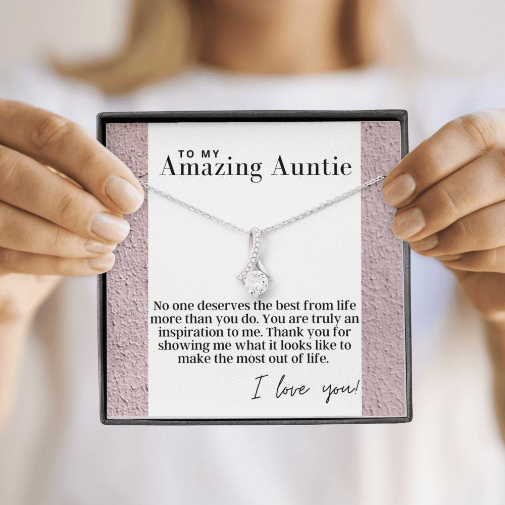 To My Amazing Auntie -  Alluring Beauty - Pendant Necklace - The Perfect Gift For Aunt