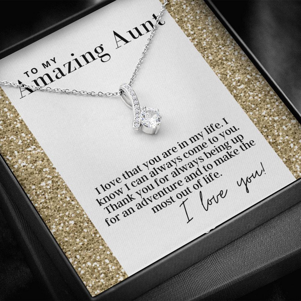 To My Amazing Aunt -  Alluring Beauty - Pendant Necklace - The Perfect Gift For Aunt