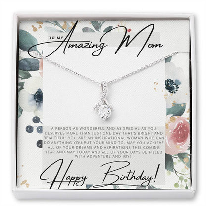 To my Amazing Mom - Happy Birthday - Birthday Gift - Pendant Necklace