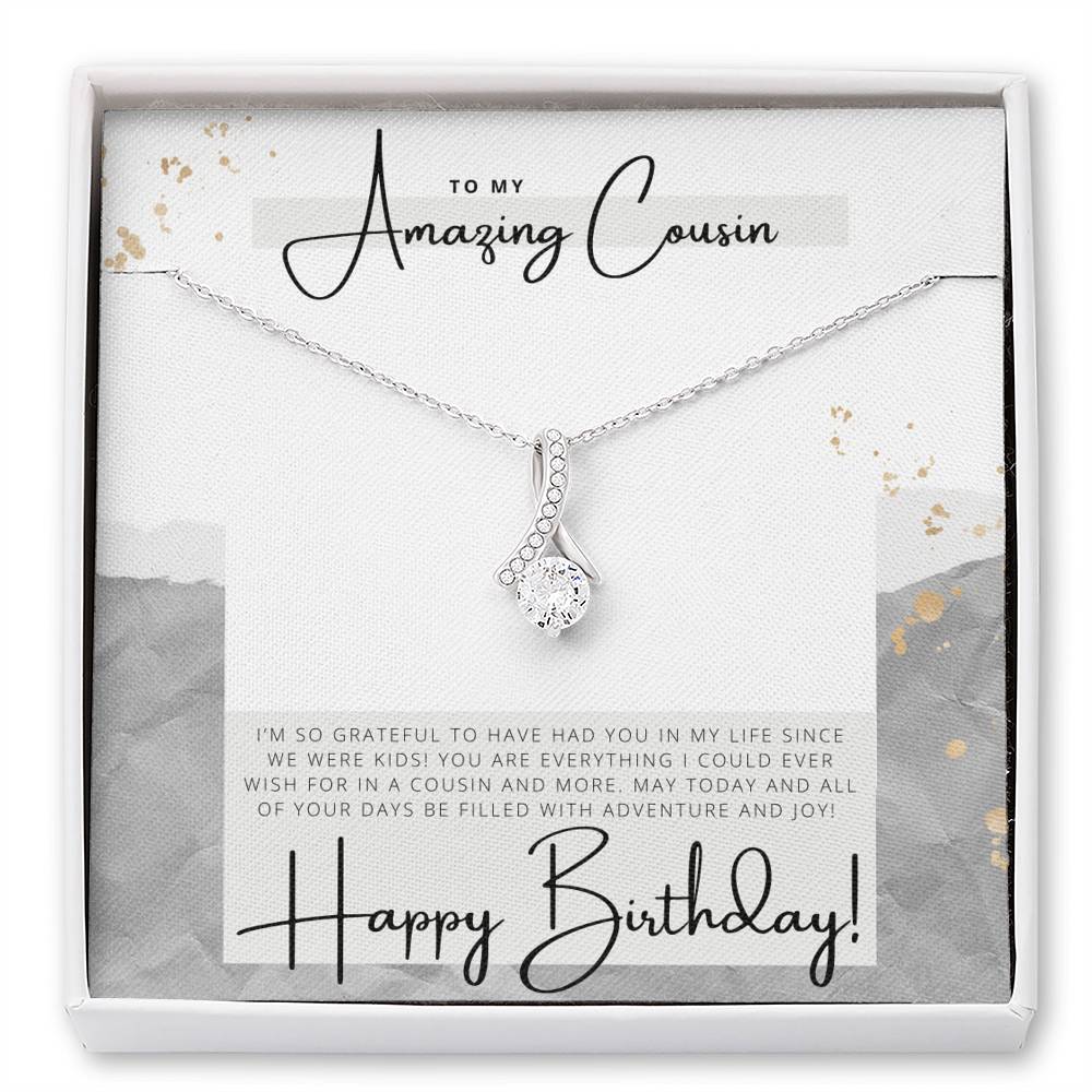 To My Amazing Cousin - Happy Birthday - Birthday Gift for Female Cousin - Pendant Necklace