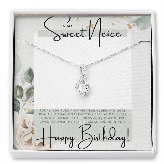 To my Sweet Niece - Happy Birthday - Birthday Gift - Pendant Necklace