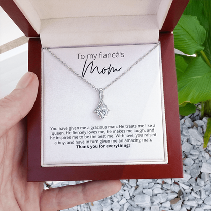 Thank You for Everything, To My Fiancé's Mom - Alluring Beauty Pendant Necklace - For Your Future Mother In Law, Gift for Groom's Mom