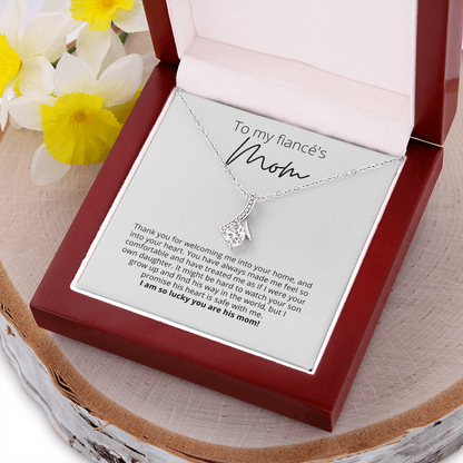 Thank You for Welcoming Me, To My Fiancé's Mom - Alluring Beauty Pendant Necklace - For Your Future Mother In Law, Gift for Groom's Mom