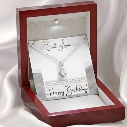 To my Cool Aunt - Happy Birthday - Birthday Gift - Pendant Necklace For Aunt