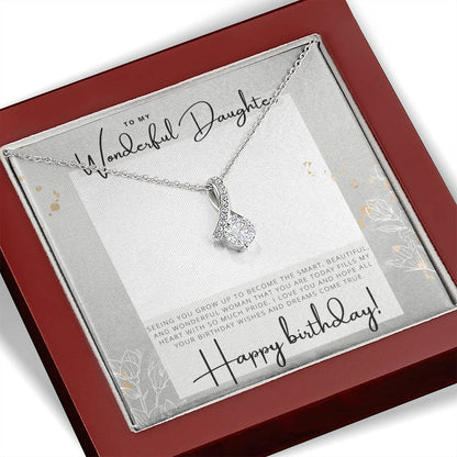 To my Wonderful Daughter - Happy Birthday - Birthday Gift - Pendant Necklace