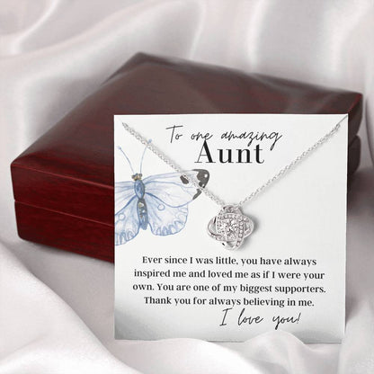 To One Amazing Aunt - I love you - Pendant Necklace For Aunt