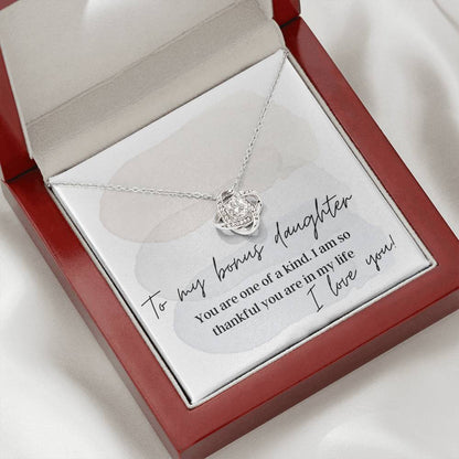 To My Bonus Daughter - Love Knot - Pendant Necklace