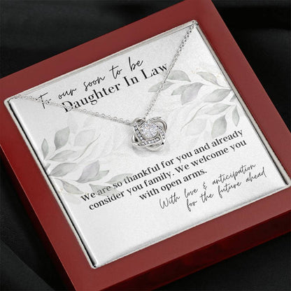 To Our Soon To Be Daughter In Law - Love Knot - Pendant Necklace