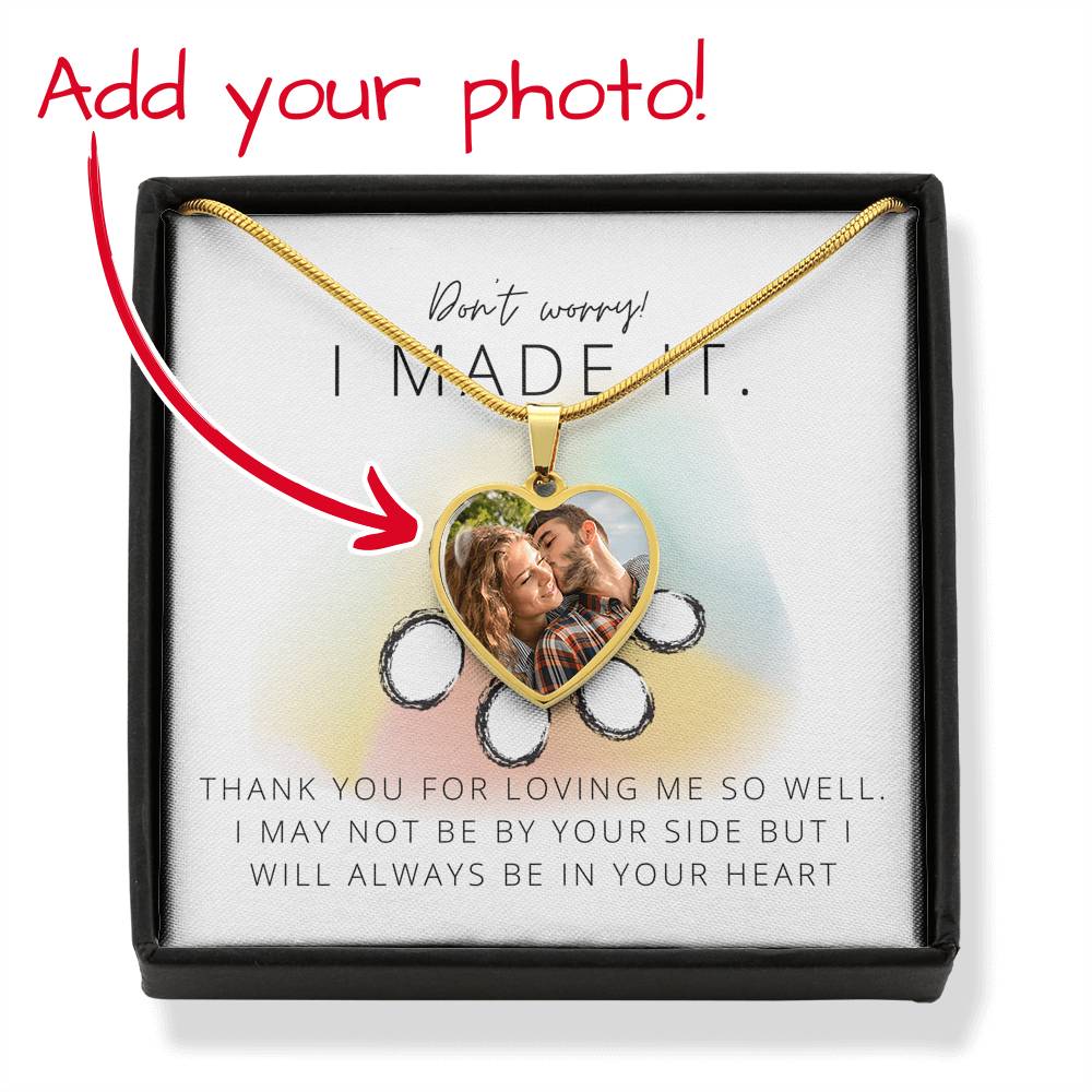 Heart Necklace, Dog Memorial Gift,  Pet Loss Gift, Loss of Dog gift in Memory of Dog Remembrance Gift for Loss of Dog