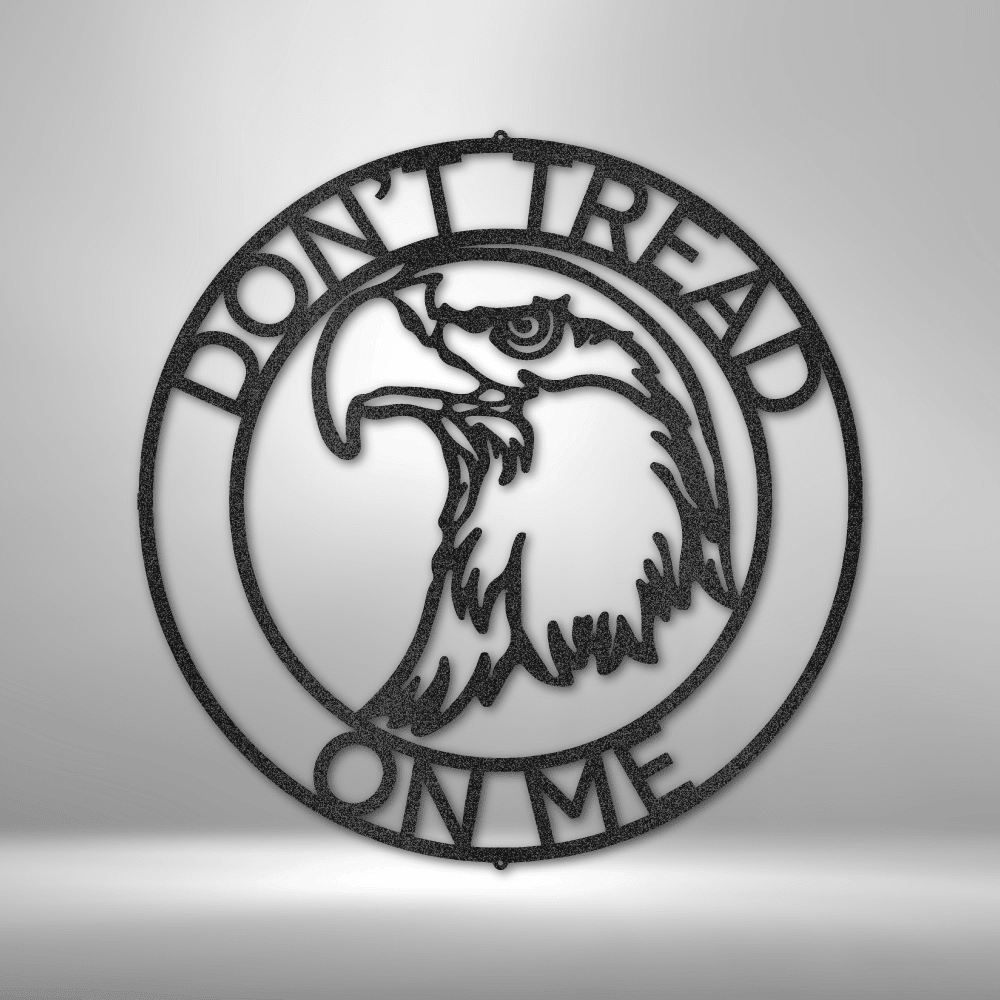 Bald Eagle Ring Monogram | Personalized Patriotic Metal Sign - Metal Wall Art - Personalized Gift