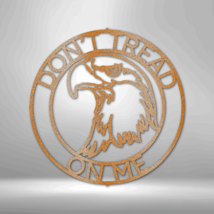 Bald Eagle Ring Monogram | Personalized Patriotic Metal Sign - Metal Wall Art - Personalized Gift