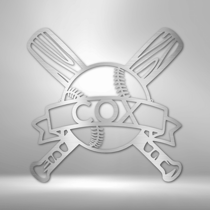 Baseball Wall Art - Custom Metal Baseball Sign - Playroom Sign, Gift for Baseball Player
