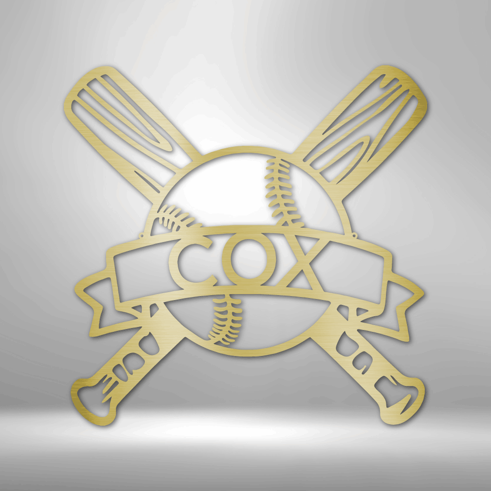 Baseball Wall Art - Custom Metal Baseball Sign - Playroom Sign, Gift for Baseball Player