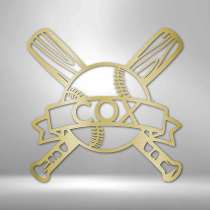 Baseball Wall Art - Custom Metal Baseball Sign - Playroom Sign, Gift for Baseball Player