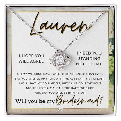 Bridesmaid Proposal, Custom Name- Wedding Party Jewelry Accessories From Bride - Be By My Side , Beach and Destination Wedding Theme - Jewelry - Personalized Gift