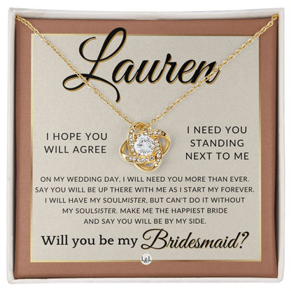 Bridesmaid Proposal, Custom Name- Wedding Party Jewelry Accessories From Bride - Be By My Side , Terracotta, Rust And Gold Wedding Theme - Jewelry - Personalized Gift