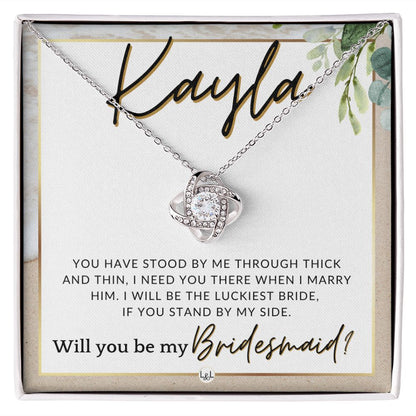 Bridesmaid Proposal Custom Name- Wedding Party Jewelry Accessories From Bride - Need You There , Beach and Destination Wedding Theme - Jewelry - Personalized Gift