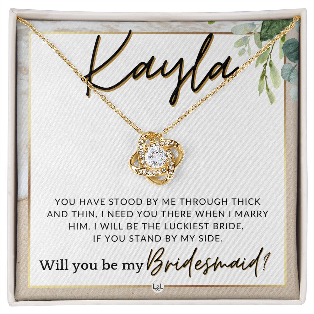 Bridesmaid Proposal Custom Name- Wedding Party Jewelry Accessories From Bride - Need You There , Beach and Destination Wedding Theme - Jewelry - Personalized Gift