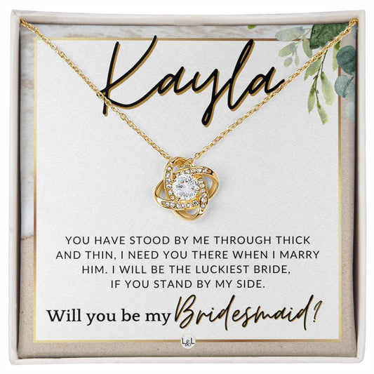 Bridesmaid Proposal Custom Name- Wedding Party Jewelry Accessories From Bride - Need You There , Beach and Destination Wedding Theme - Jewelry - Personalized Gift