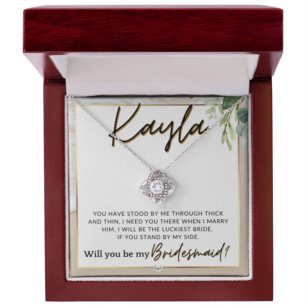 Bridesmaid Proposal Custom Name- Wedding Party Jewelry Accessories From Bride - Need You There , Beach and Destination Wedding Theme - Jewelry - Personalized Gift