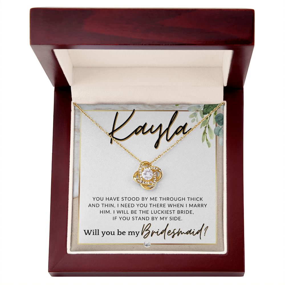 Bridesmaid Proposal Custom Name- Wedding Party Jewelry Accessories From Bride - Need You There , Beach and Destination Wedding Theme - Jewelry - Personalized Gift
