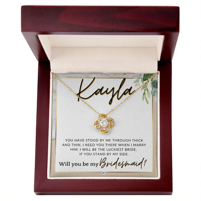 Bridesmaid Proposal Custom Name- Wedding Party Jewelry Accessories From Bride - Need You There , Beach and Destination Wedding Theme - Jewelry - Personalized Gift